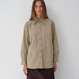 S2. Oversized Shirt. Tan