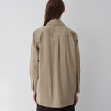 S2. Oversized Shirt. Tan