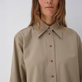 S2. Oversized Shirt. Tan