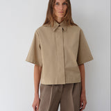 S3. Boxy Shirt. Tan