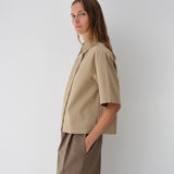 S3. Boxy Shirt. Tan