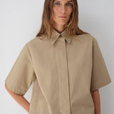 S3. Boxy Shirt. Tan